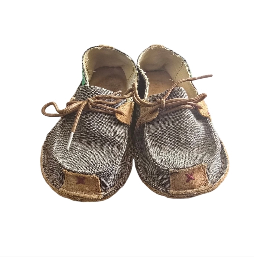 Twisted X Brown and Gray Loafers